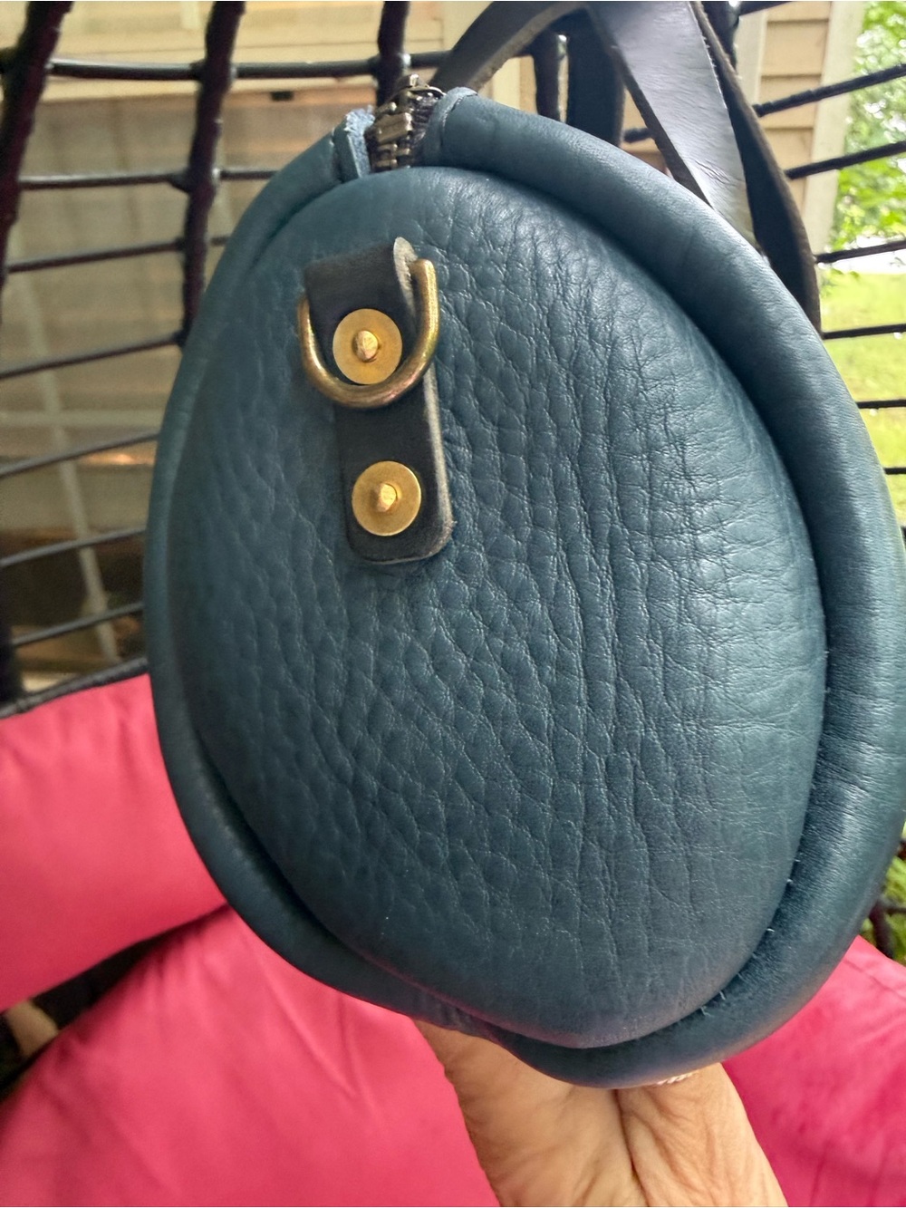 Go Forth Goods Smokey Blue small Jane Satchel with Tassel - Picture 8 of 14